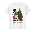 Soccer Snowman Merry Kick Mas Holiday T-Shirt - Minimalist Print Unisex - T-Shirt, Sweatshirt, Hoodie