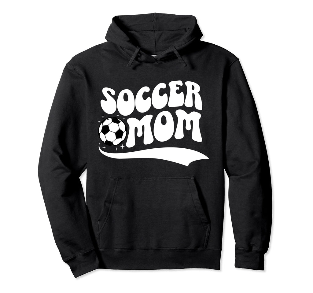 Soccer Mom Soccer Player Mother Groovy Hoodie - Fun Novelty Design Unisex - T-Shirt, Sweatshirt, Hoodie