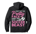 Funny Soccer Player Pretty Face Hoodie - Trendy Graphic Men Women - T-Shirt, Sweatshirt, Hoodie