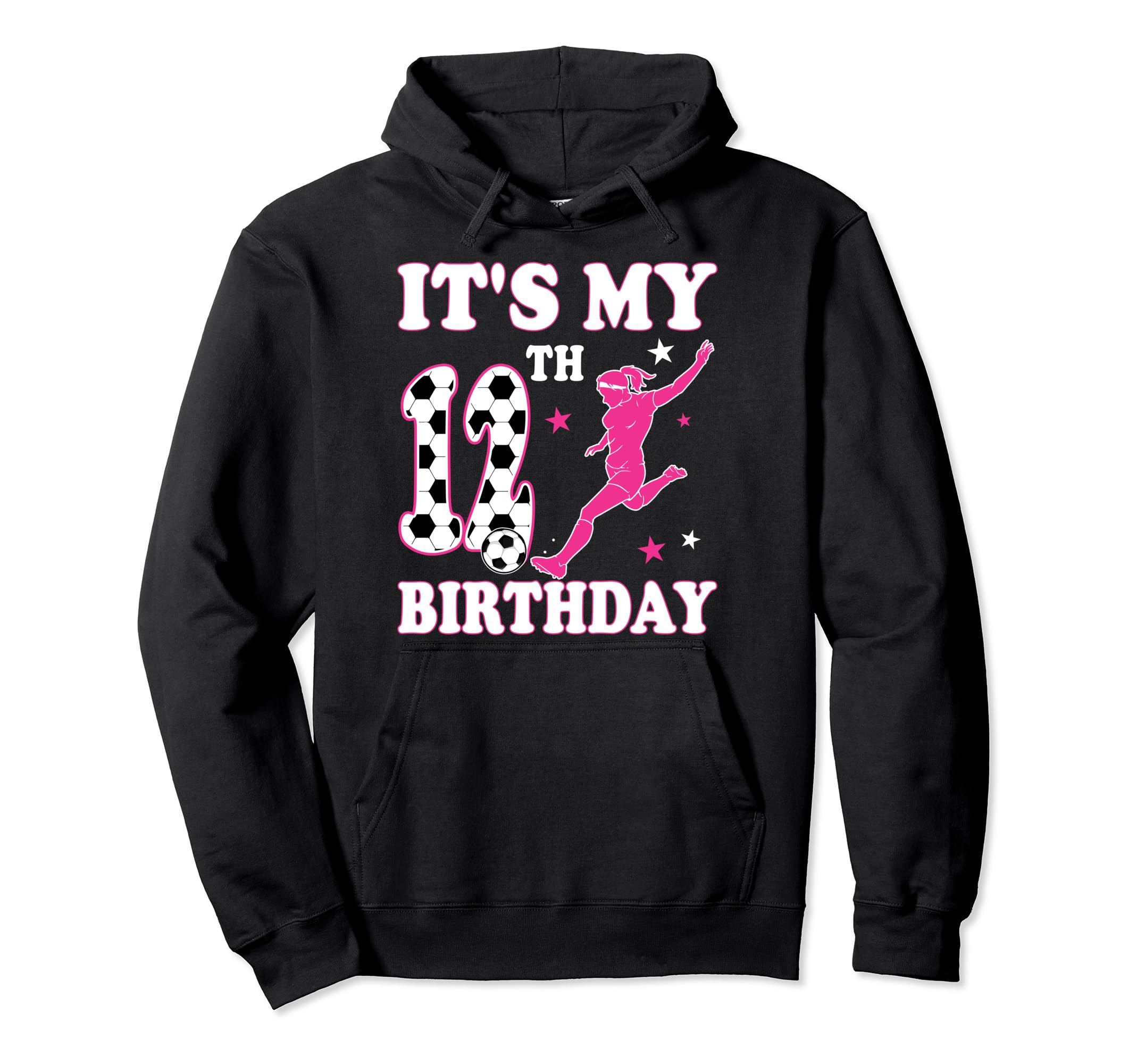 12Th Birthday Soccer Themed 12 Year Hoodie - Casual Everyday Wear Unisex - T-Shirt, Sweatshirt, Hoodie