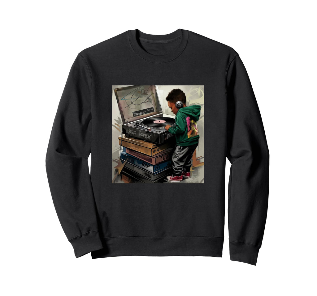Raised Old School Hip Hop Sweatshirt - Custom Art Print Men Women - T-Shirt, Sweatshirt, Hoodie