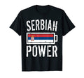 Serbia Flag Serbian Power Battery Proud T-Shirt - Graphic Print for Adults - T-Shirt, Sweatshirt, Hoodie