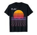 80S Grid Sunset Vaporwave Synthwave T-Shirt - Minimalist Print for Adults - T-Shirt, Sweatshirt, Hoodie