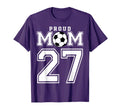 Number 27 Custom Proud Soccer Futbol Mom T-Shirt - Trendy Graphic Unisex - T-Shirt, Sweatshirt, Hoodie