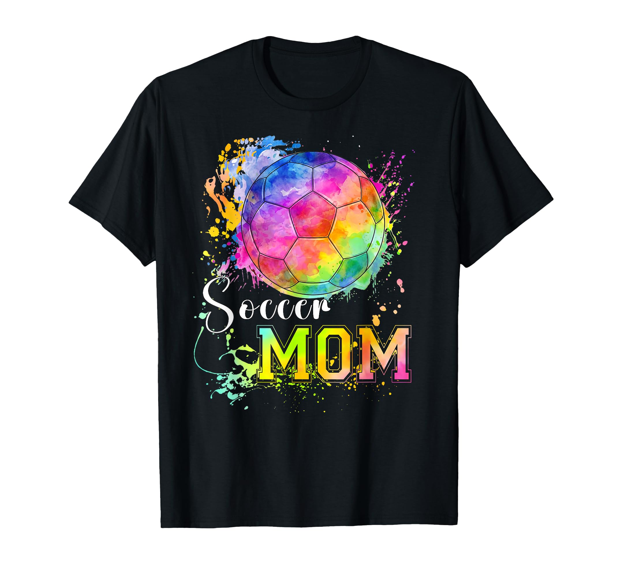 Soccer Mom Colorful Ball Proud Mama T-Shirt - Custom Art Print for Adults - T-Shirt, Sweatshirt, Hoodie