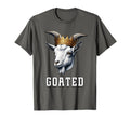 Goated Funny Goat Wearing Crown T-Shirt - Casual Everyday Wear Men Women - T-Shirt, Sweatshirt, Hoodie