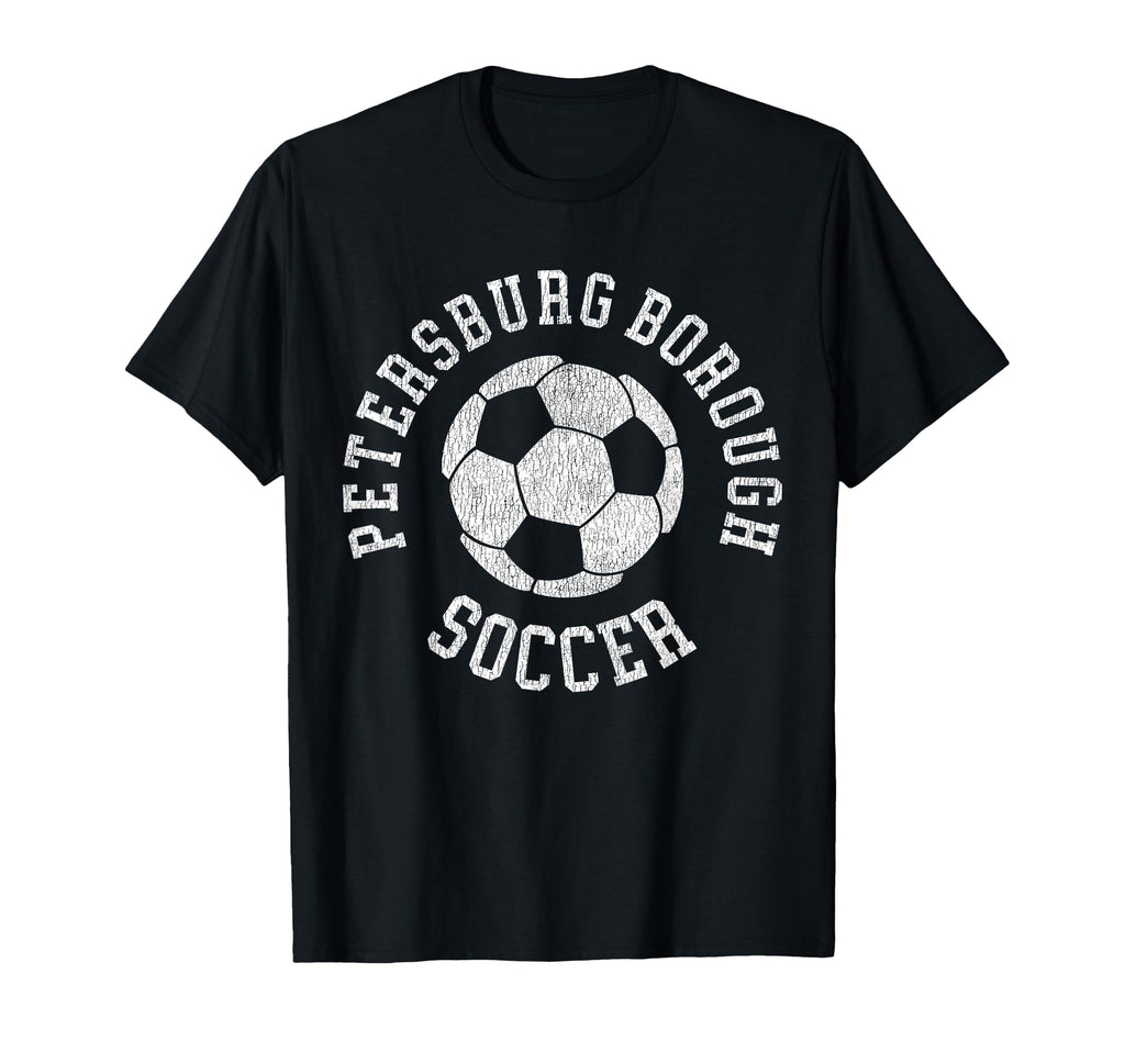 Petersburg Borough Soccer Distressed T-Shirt - Unique Graphic for Adults - T-Shirt, Sweatshirt, Hoodie