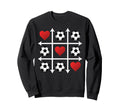 Soccer Valentine Heart Tic Tac Toe Sweatshirt - Streetwear Style Men Women - T-Shirt, Sweatshirt, Hoodie