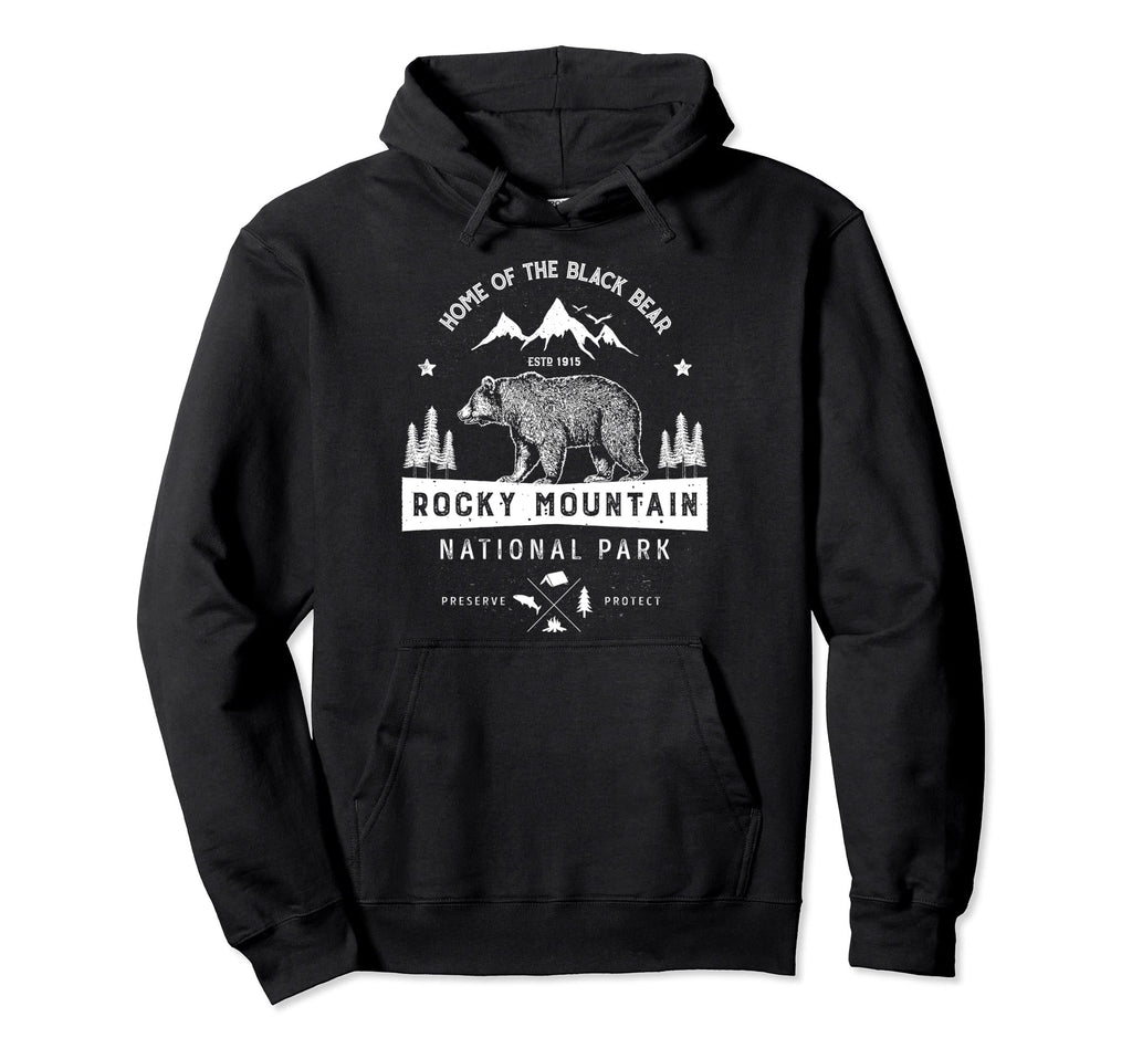 Rocky Mountain National Park Colorado Bear Hoodie - Graphic Print Unisex - T-Shirt, Sweatshirt, Hoodie
