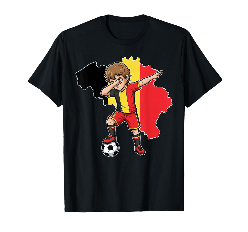 Belgium Soccer Dab Flag Football T-Shirt - Fun Novelty Design Unisex - T-Shirt, Sweatshirt, Hoodie
