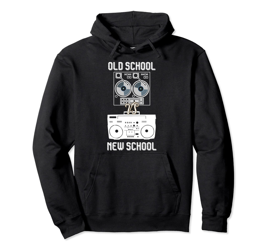 Turntable Old School Dj Vs New School Dj Hoodie - Graphic Print for Adults - T-Shirt, Sweatshirt, Hoodie