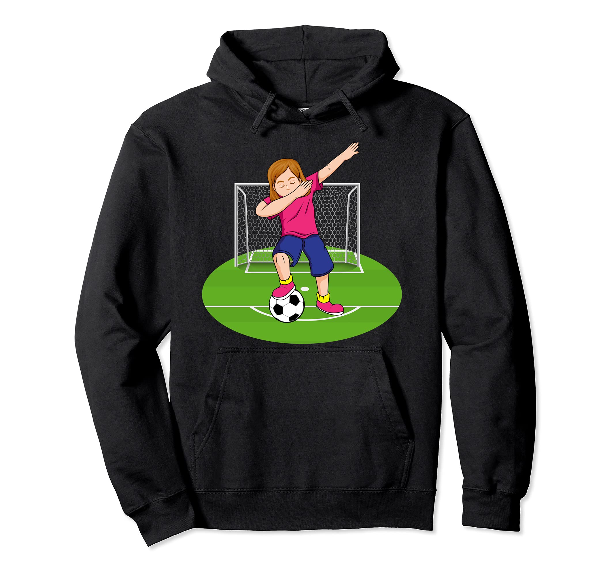 Dabbing Soccer Football Player Hoodie - Fun Novelty Design Men Women - T-Shirt, Sweatshirt, Hoodie