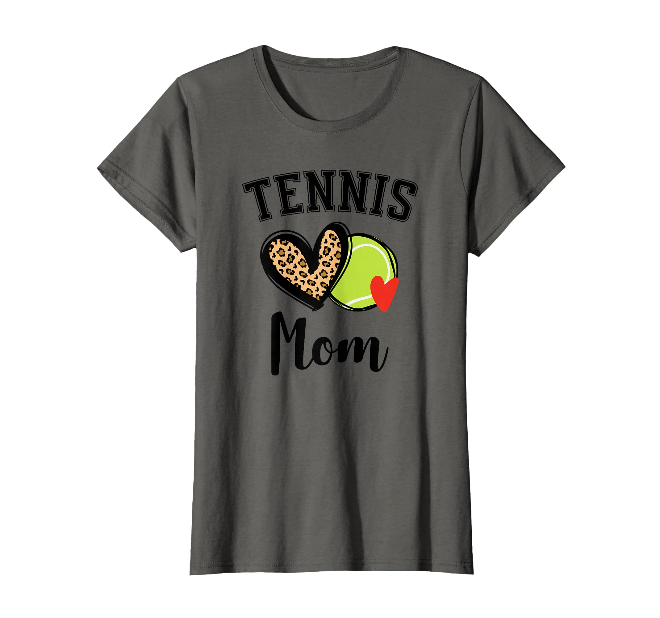 Tennis Mom Leopard Heart T-Shirt - Novelty Apparel Men Women - T-Shirt, Sweatshirt, Hoodie