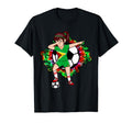 Dabbing Soccer Guyana Fan Jersey Floral T-Shirt - Graphic Print Unisex - T-Shirt, Sweatshirt, Hoodie