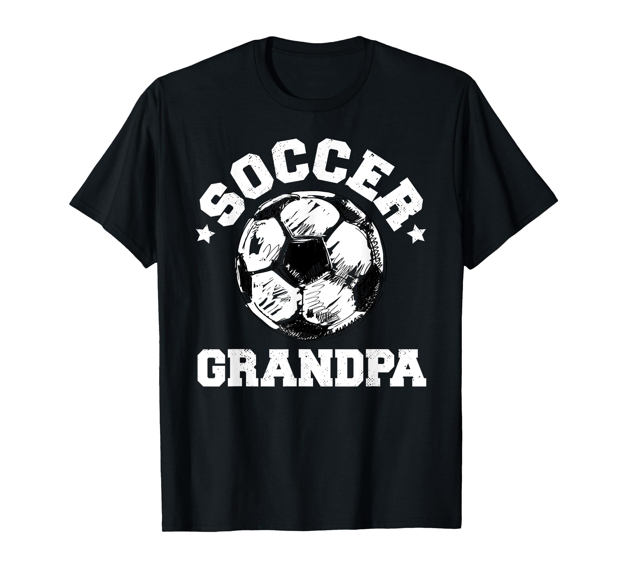 Soccer Grandpa Soccer Ball Distressed T-Shirt - Minimalist Print Men Women - T-Shirt, Sweatshirt, Hoodie