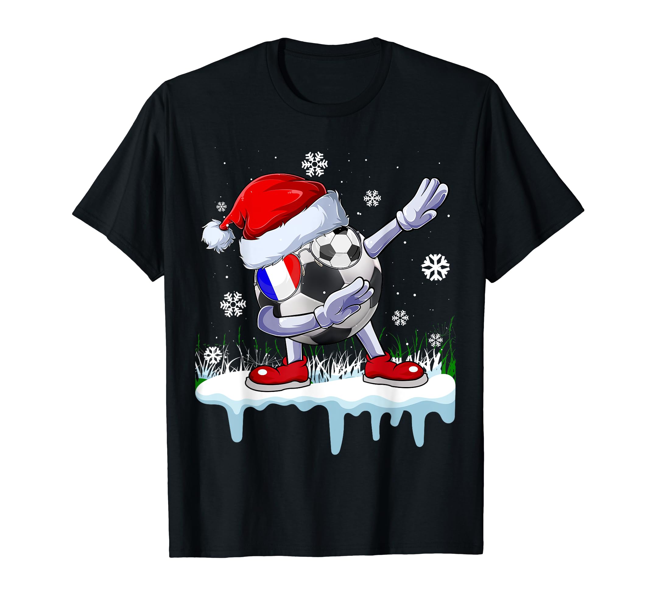 Funny Santa Soccer Dabbing Ugly T-Shirt - Trendy Graphic Unisex - T-Shirt, Sweatshirt, Hoodie