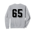 Number 65 Backside 80S 90S Team Sweatshirt - Novelty Apparel for Adults - T-Shirt, Sweatshirt, Hoodie