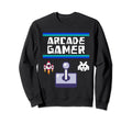 Arcade Gamer Gaming Pixel Space Sweatshirt - Custom Art Print Unisex - T-Shirt, Sweatshirt, Hoodie