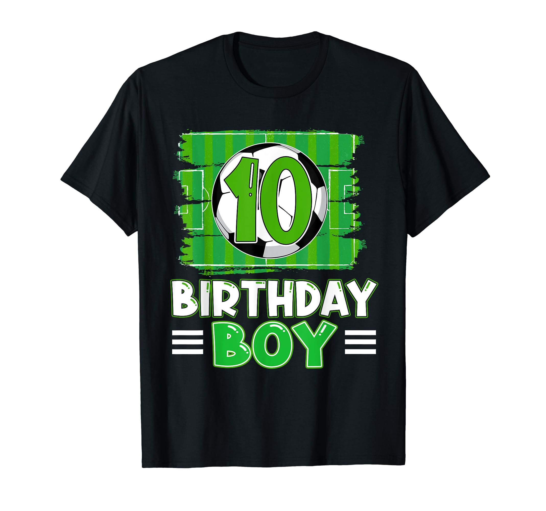 10 Year Old Birthday Soccer 10Th Party T-Shirt - Trendy Graphic Unisex - T-Shirt, Sweatshirt, Hoodie