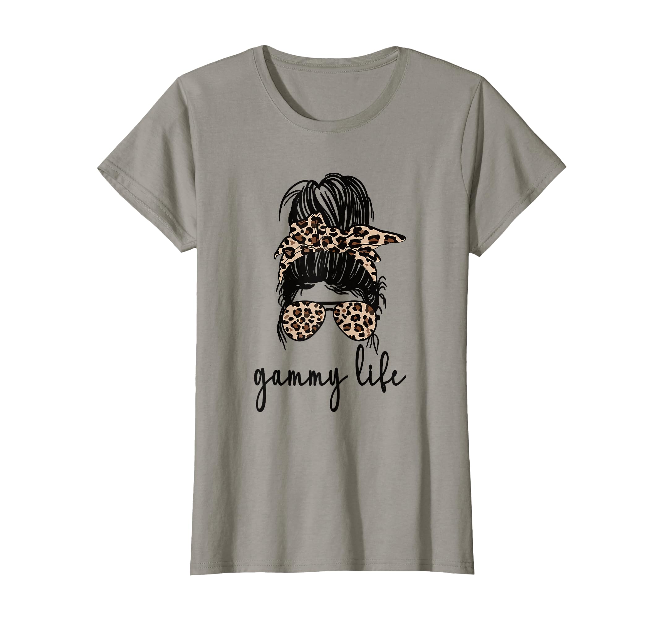 Gammy Life Grandma Messy Bun Gammy T-Shirt - Casual Everyday Wear Unisex - T-Shirt, Sweatshirt, Hoodie