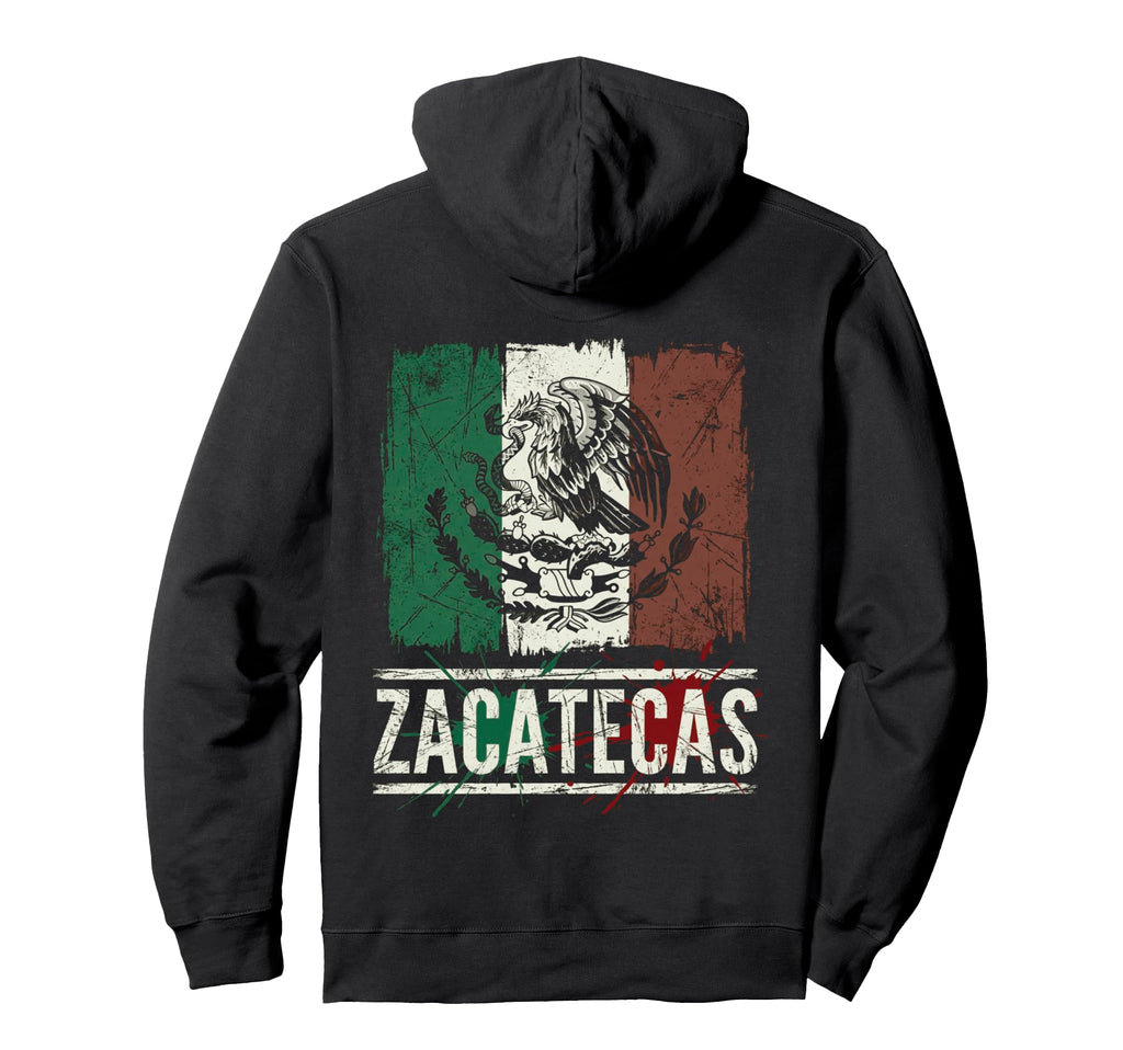 Zacatecas Mexico Distressed Flag Pride Hoodie - Novelty Apparel Men Women - T-Shirt, Sweatshirt, Hoodie