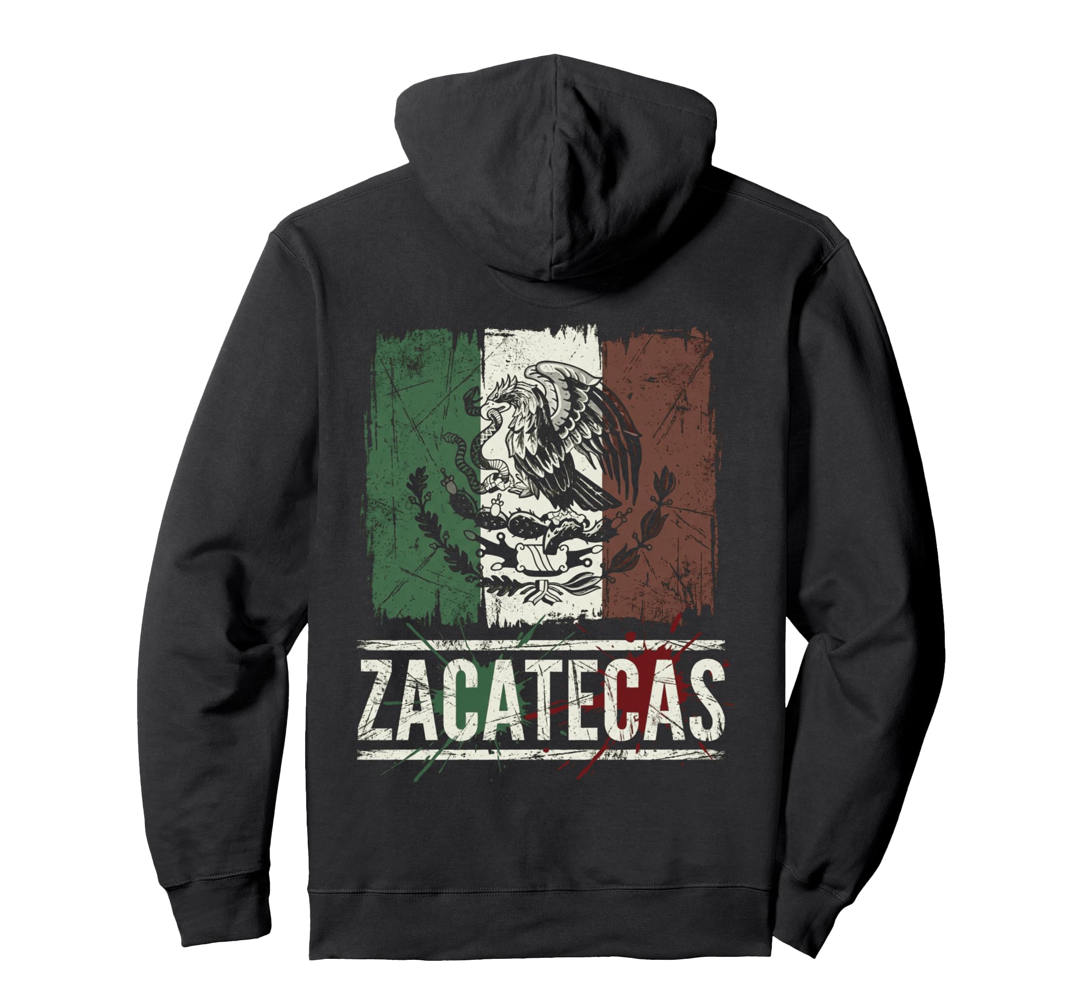 Zacatecas Mexico Distressed Flag Pride Hoodie - Novelty Apparel Men Women - T-Shirt, Sweatshirt, Hoodie