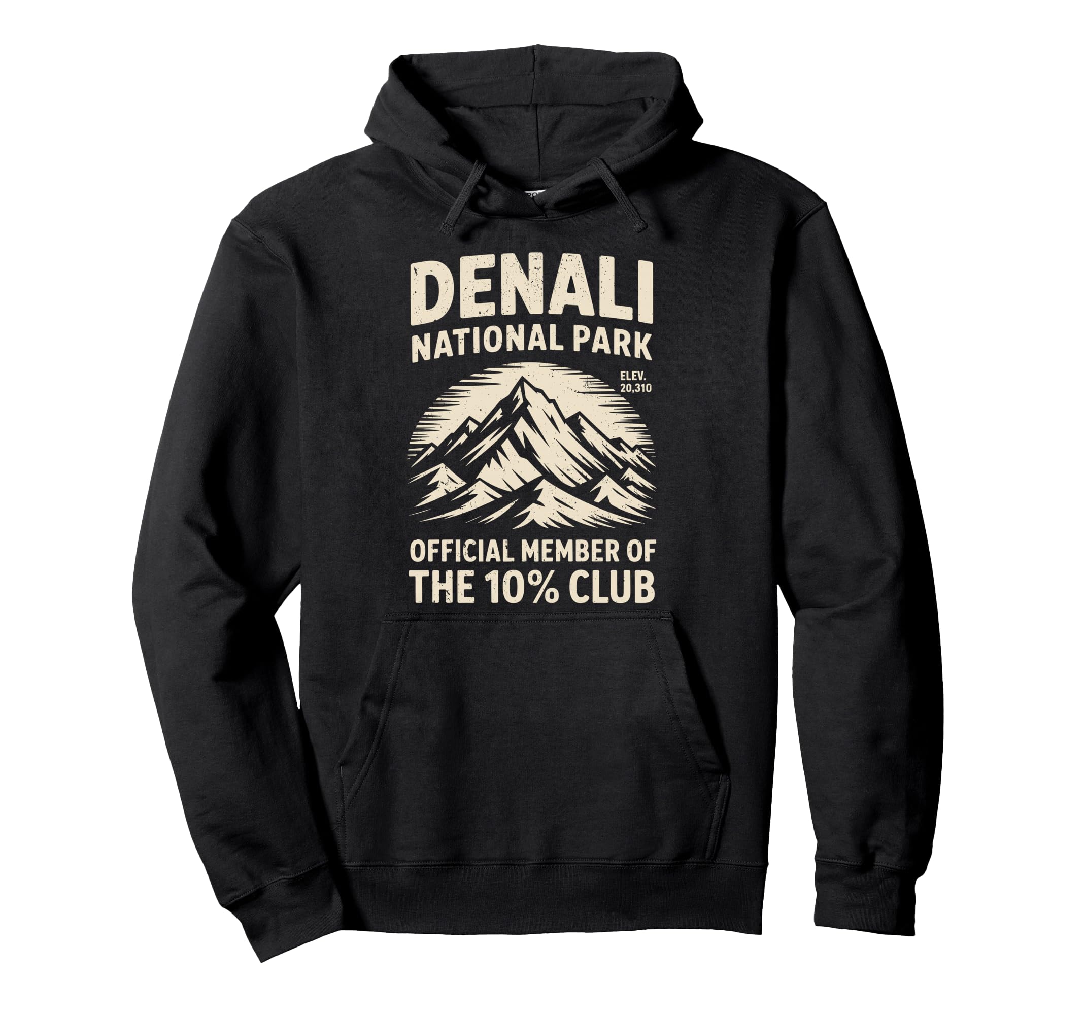 Denali 10 Percent Club Alaska National Hoodie - Minimalist Print Men Women - T-Shirt, Sweatshirt, Hoodie