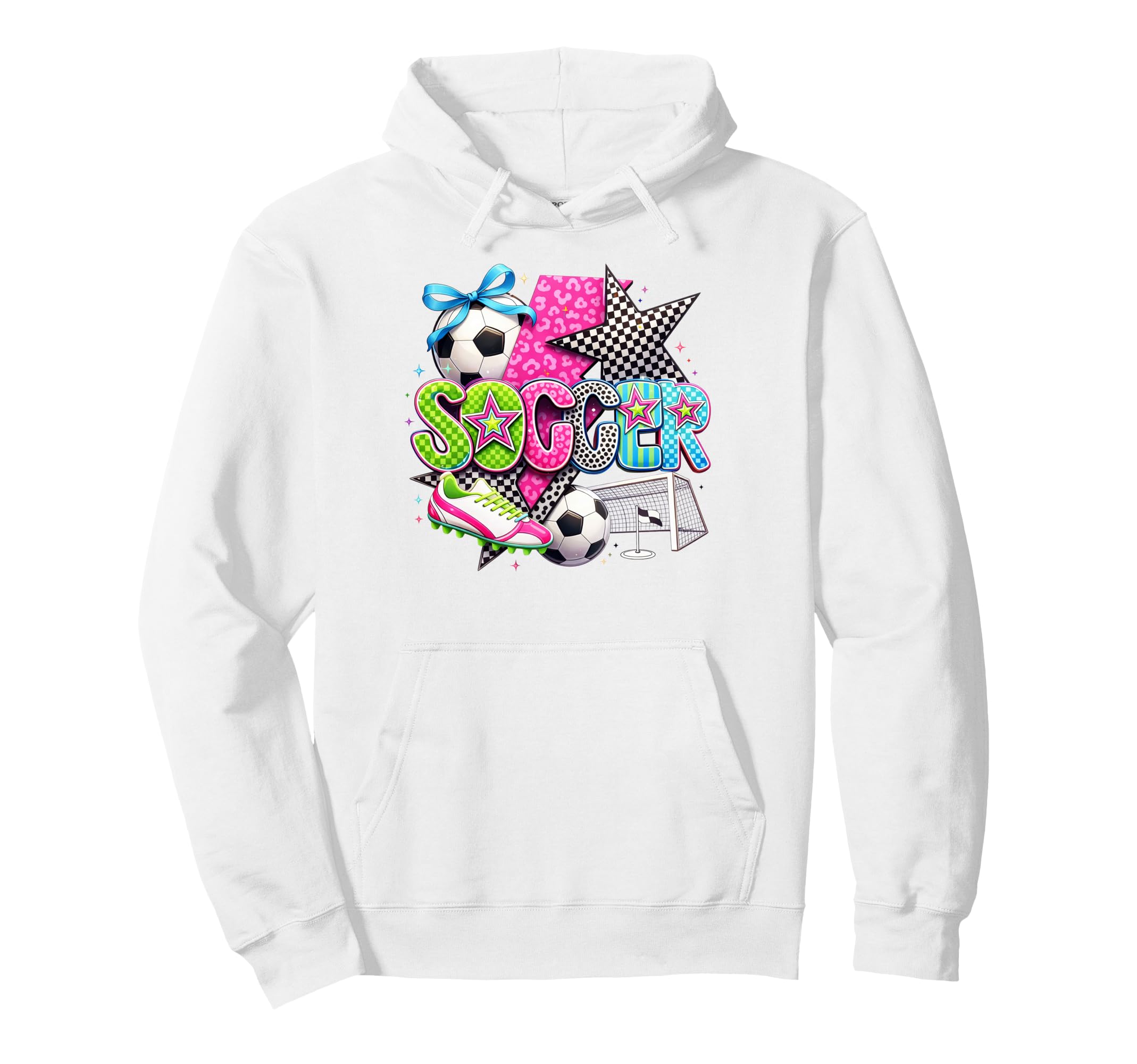 Colorful Soccer Player Sporty Pop Art Hoodie - Minimalist Print Men Women - T-Shirt, Sweatshirt, Hoodie