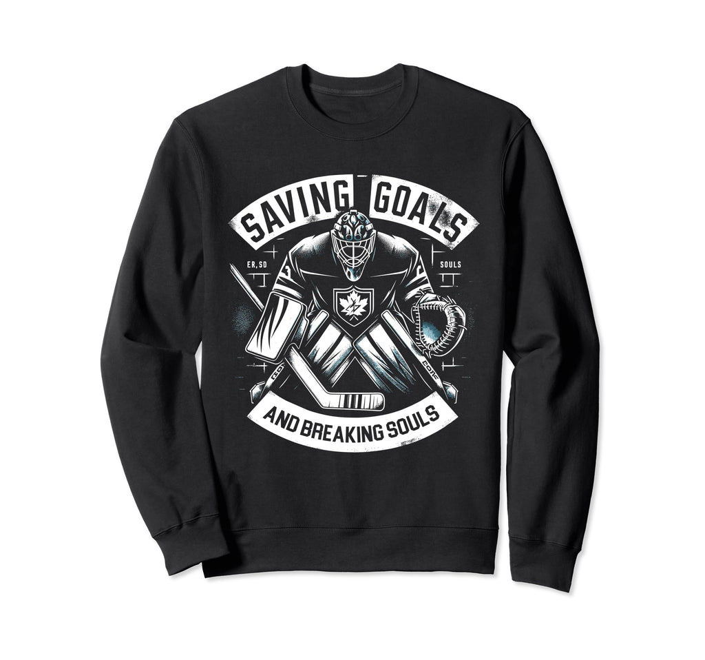 Ice Hockey Goalie Goaltender Keeper Sweatshirt - Minimalist Print Unisex - T-Shirt, Sweatshirt, Hoodie