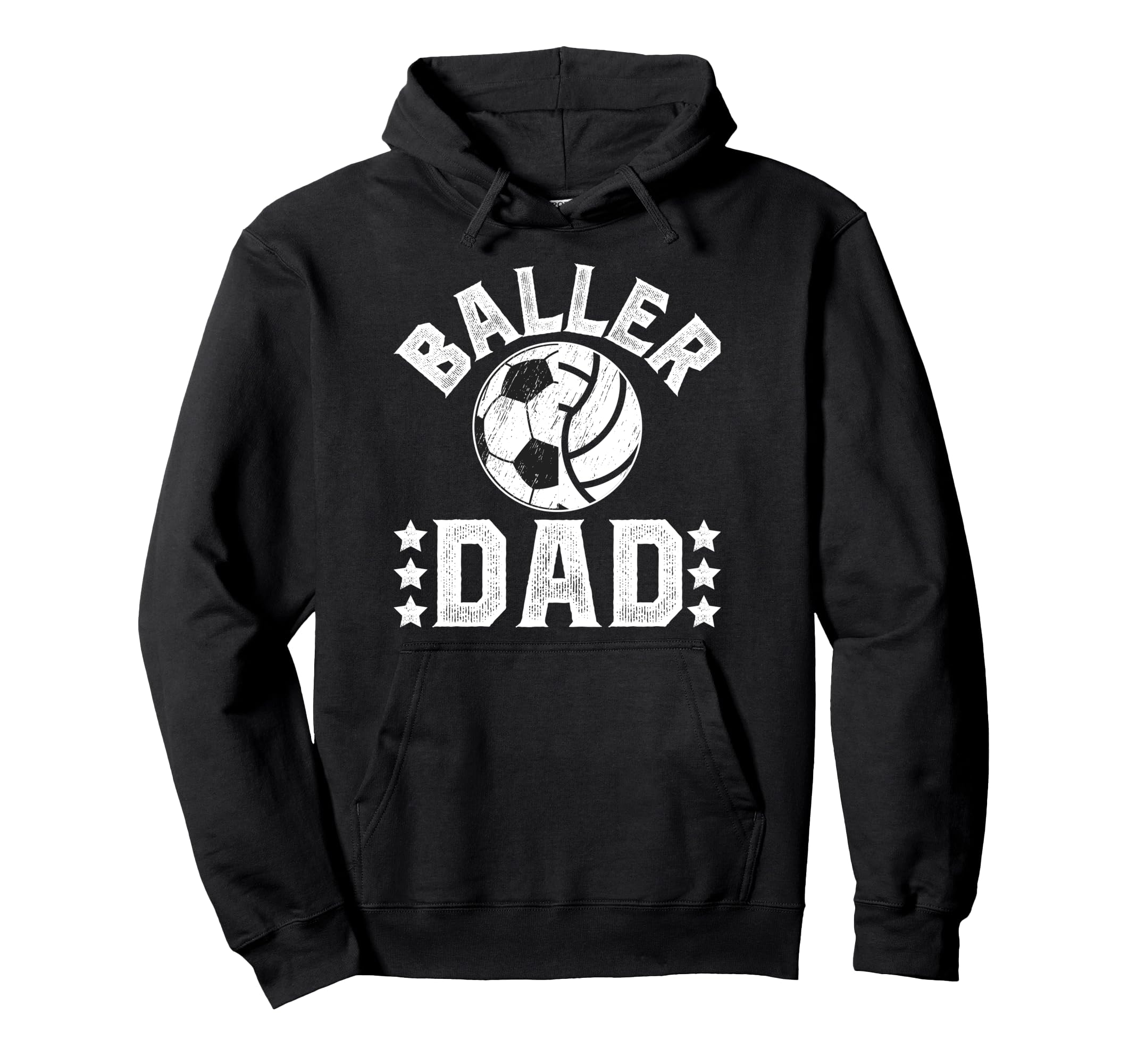 Baller Dad Soccer Volleyball Dad Hoodie - Novelty Apparel Unisex - T-Shirt, Sweatshirt, Hoodie