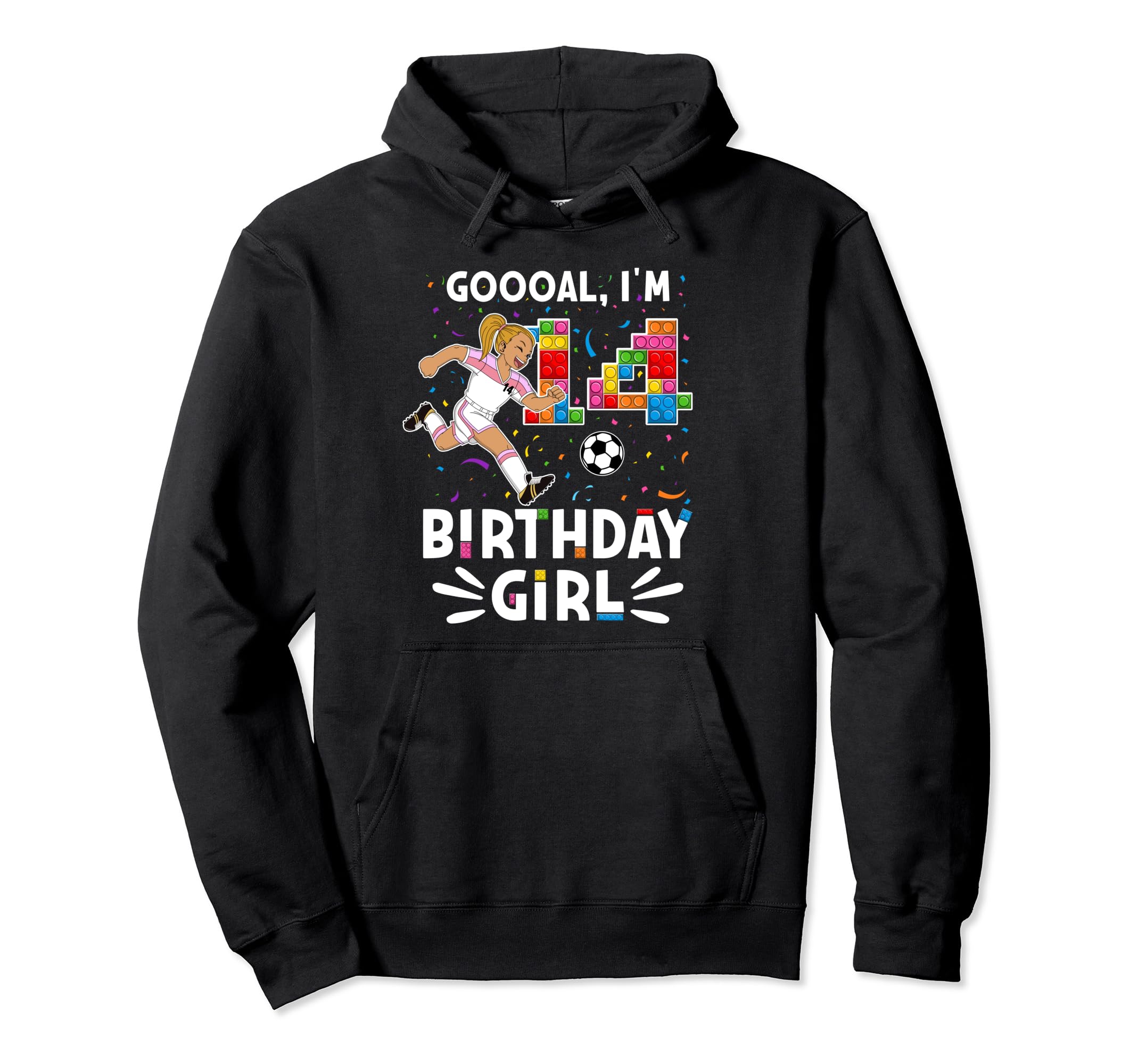 Goooal Im 14 I Building Blocks I 14Th Hoodie - Unique Graphic Men Women - T-Shirt, Sweatshirt, Hoodie