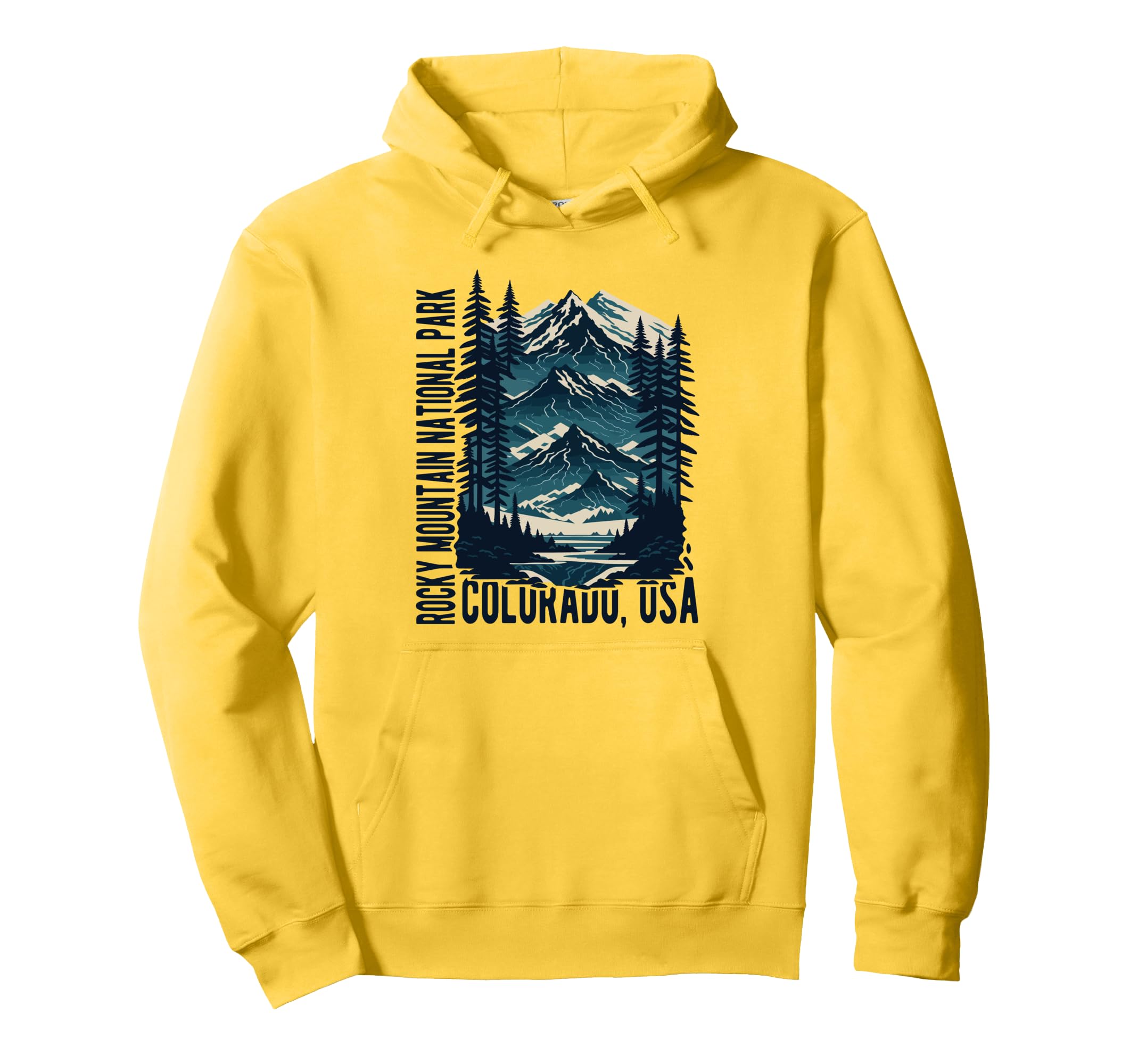 Rocky Mountain National Park Scenic Hoodie - Graphic Print Men Women - T-Shirt, Sweatshirt, Hoodie
