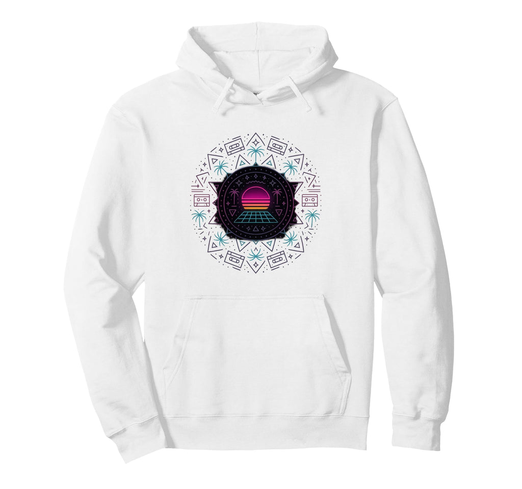 80S Synthwave Hoodie - Novelty Apparel for Adults - T-Shirt, Sweatshirt, Hoodie