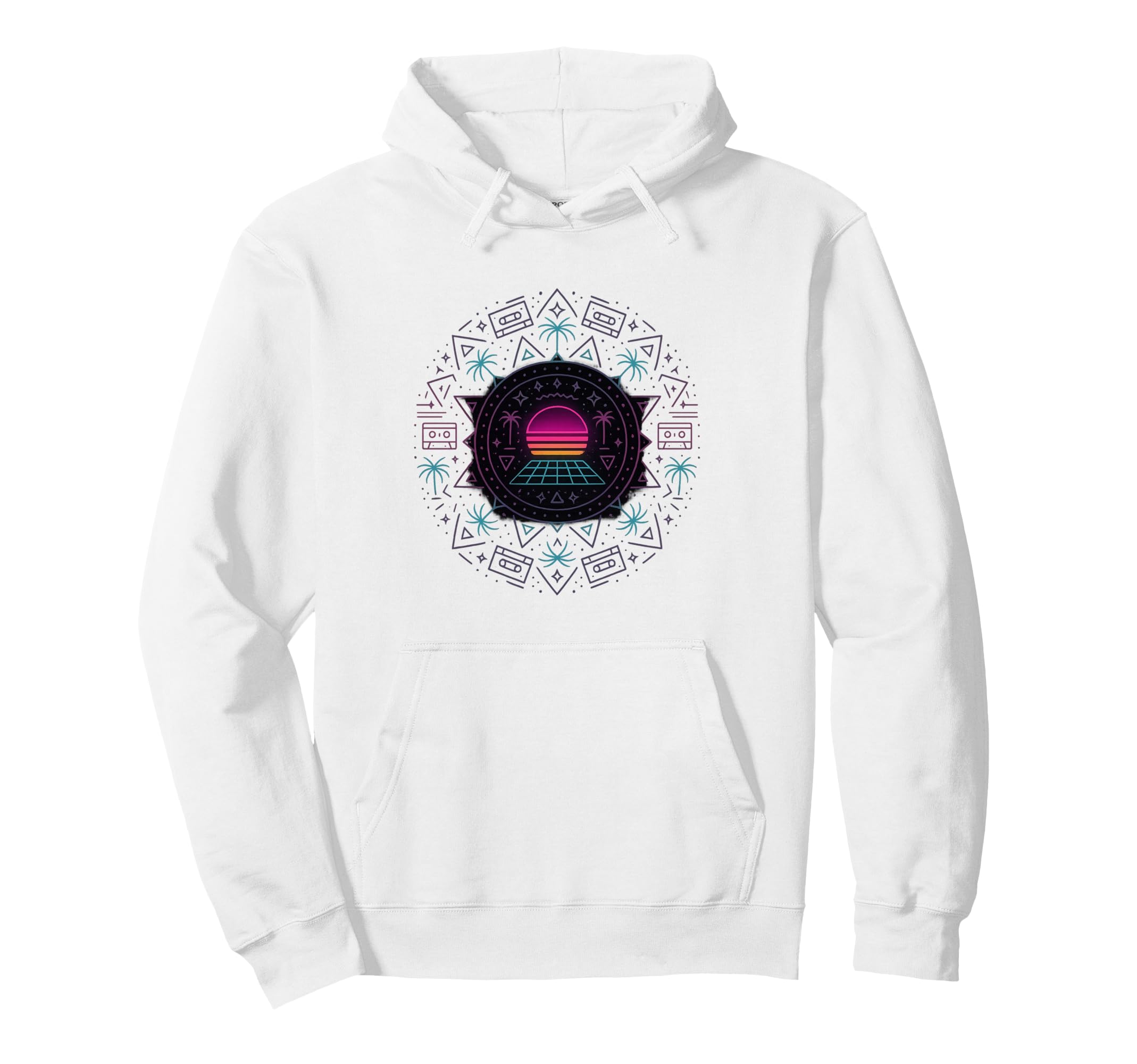 80S Synthwave Hoodie - Novelty Apparel for Adults - T-Shirt, Sweatshirt, Hoodie