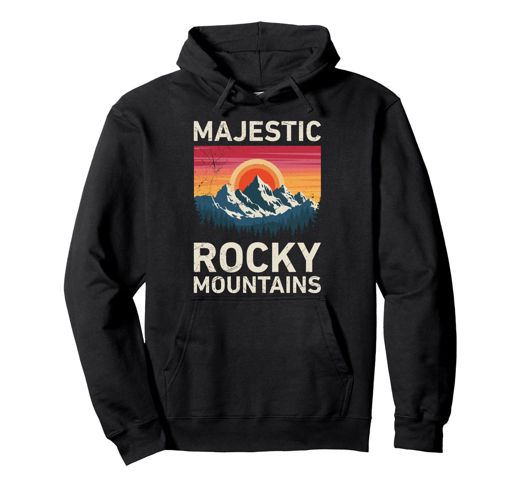 Rockies Majestic Rocky Mountains Funny Hoodie - Minimalist Print Men Women - T-Shirt, Sweatshirt, Hoodie
