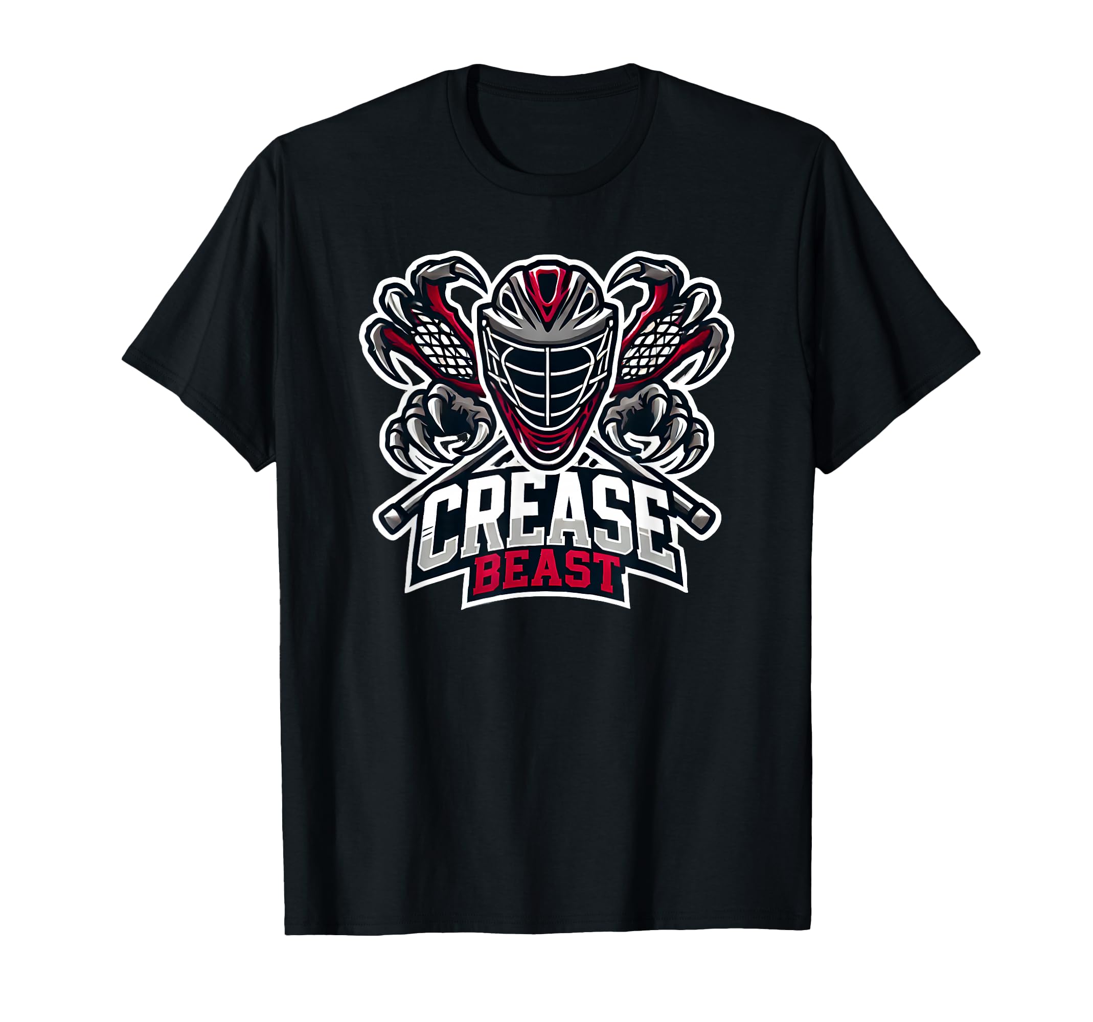 Lacrosse Goalie Crease Beast Funny Wild T-Shirt - Trendy Graphic Men Women - T-Shirt, Sweatshirt, Hoodie