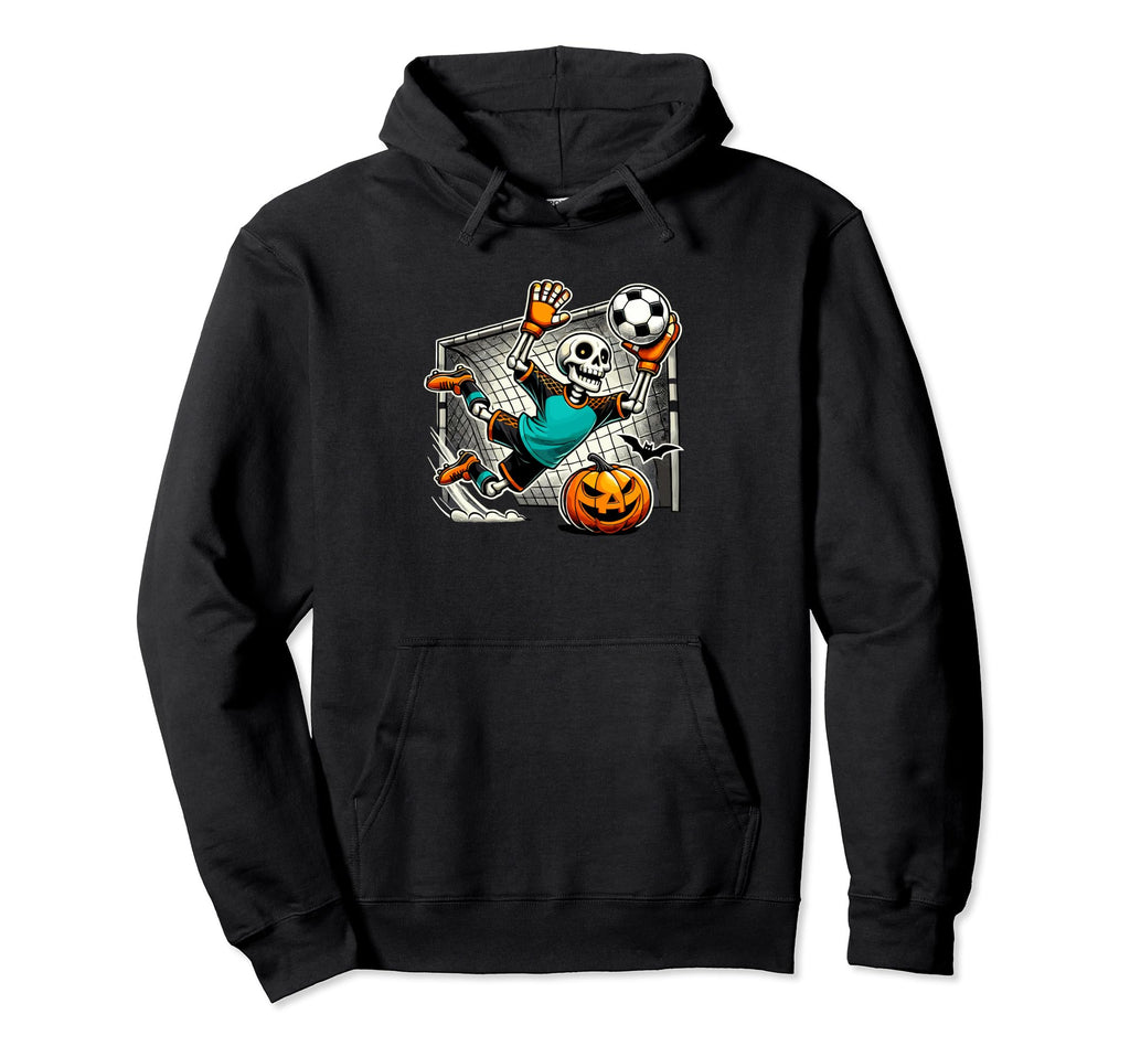 Halloween Skeleton Soccer Player Hoodie - Custom Art Print Men Women - T-Shirt, Sweatshirt, Hoodie