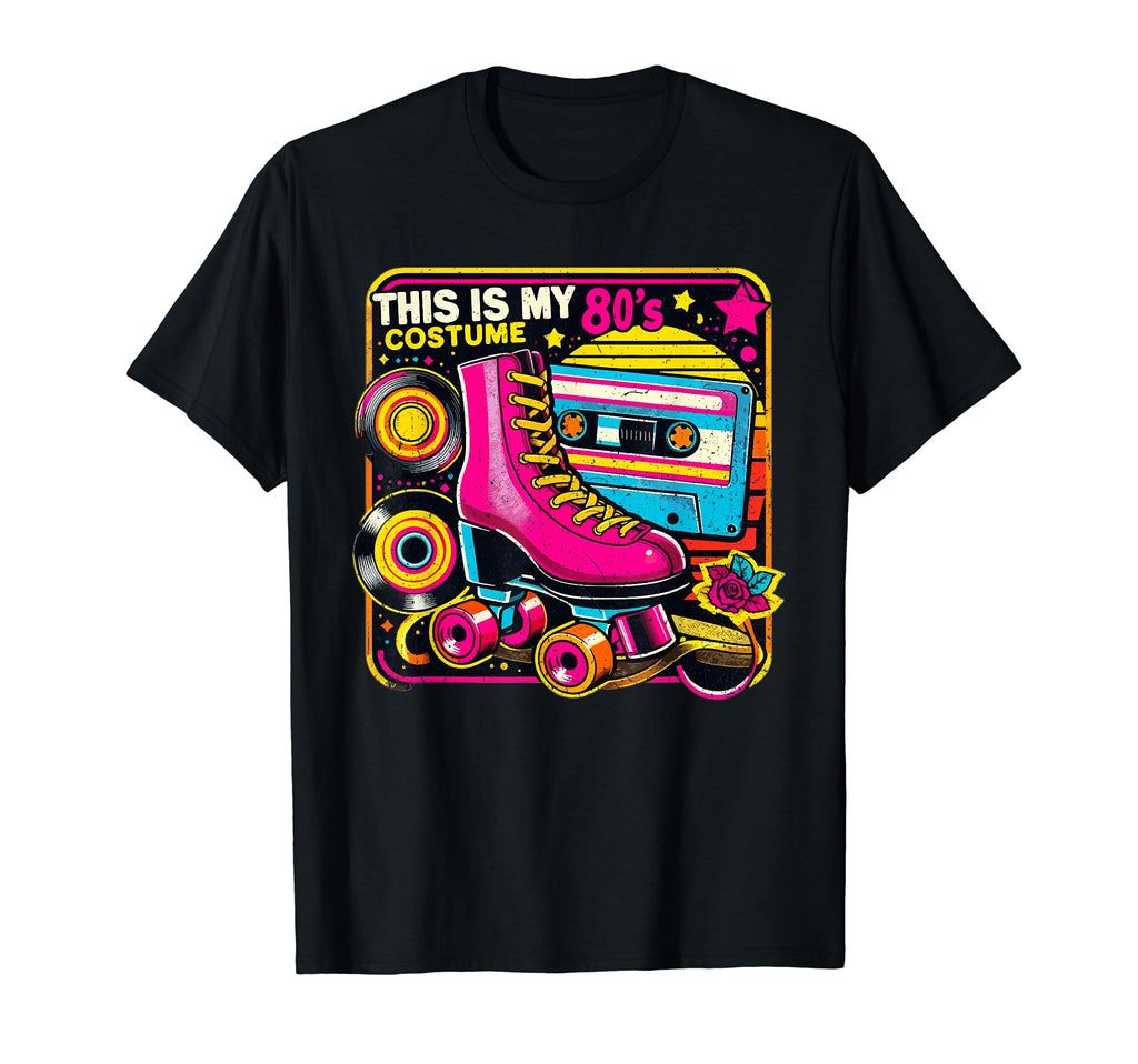 Roller Skates This Is My 80S Costume T-Shirt - Minimalist Print for Adults - T-Shirt, Sweatshirt, Hoodie