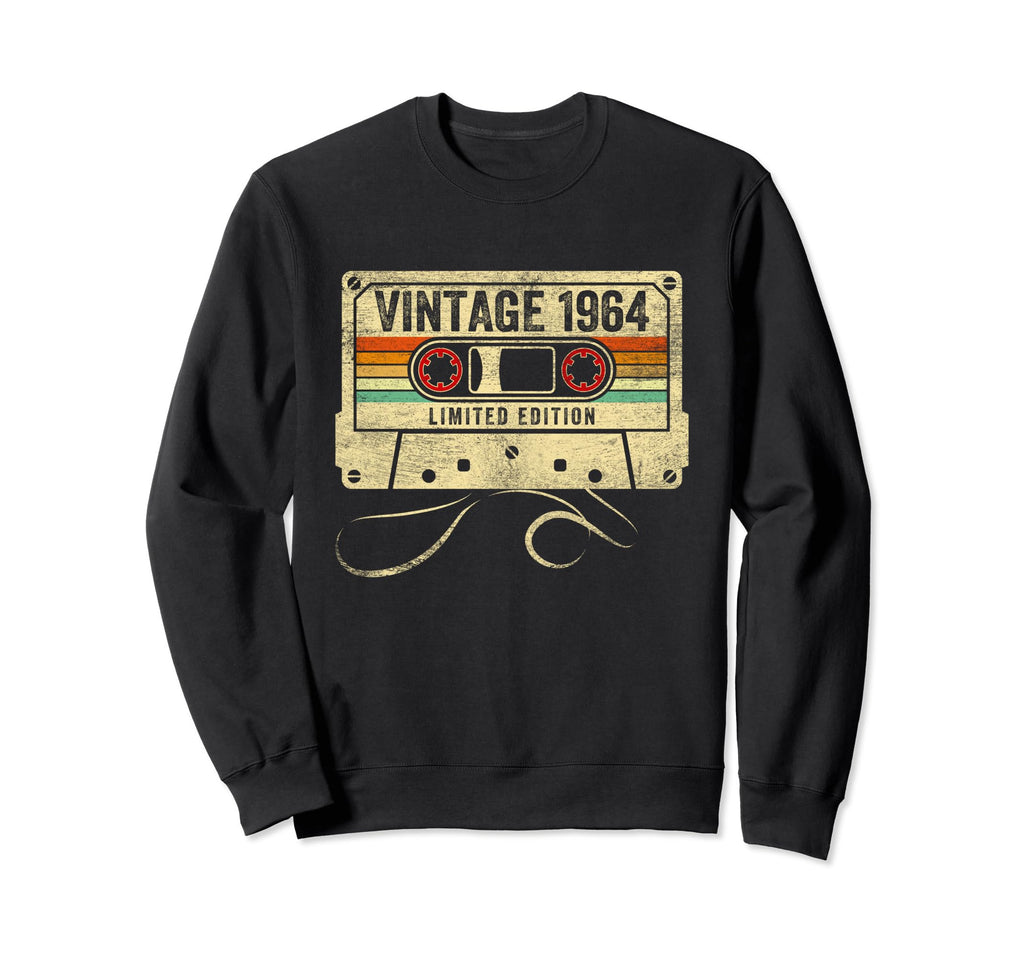 1964 60Th Birthday Cassette Tape 60 Sweatshirt - Trendy Graphic Unisex - T-Shirt, Sweatshirt, Hoodie