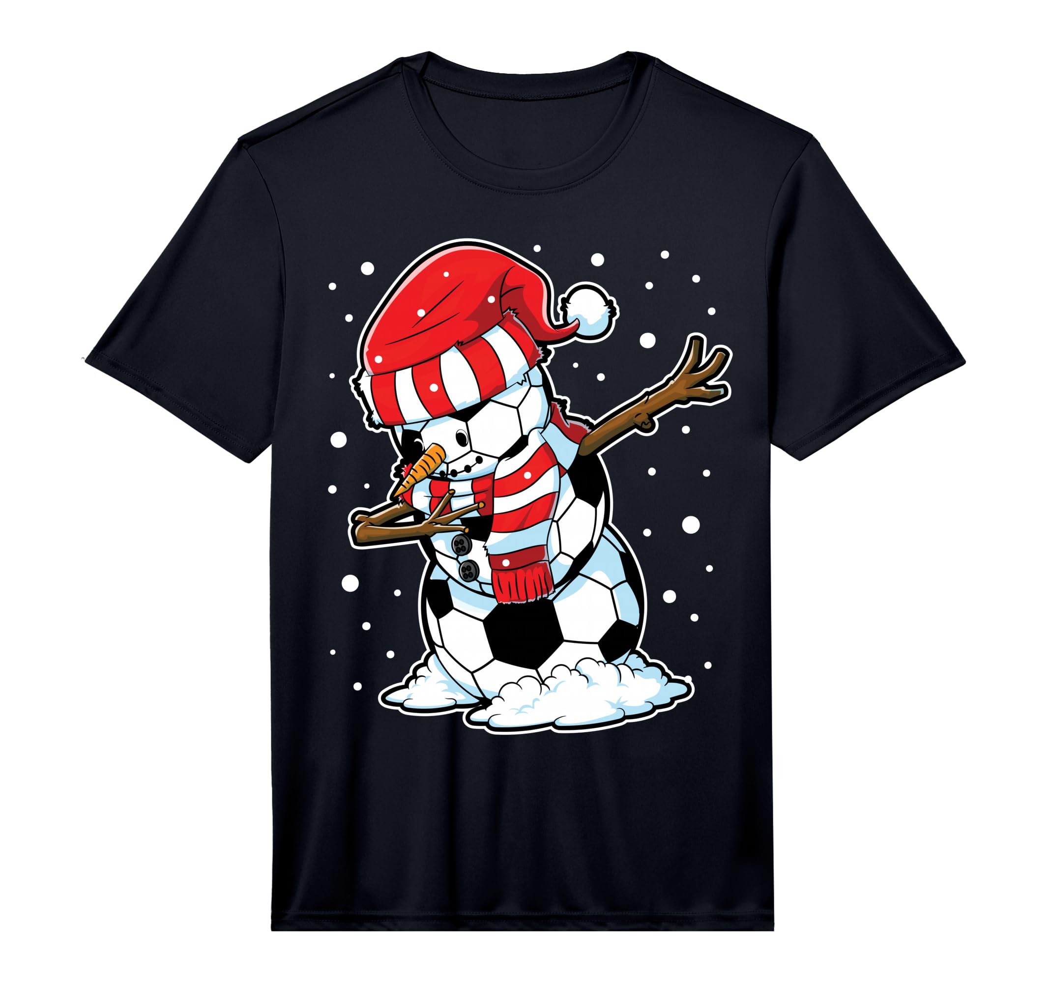 Soccer Snowman Dabbing Ball Santa T-Shirt - Fun Novelty Design for Adults - T-Shirt, Sweatshirt, Hoodie