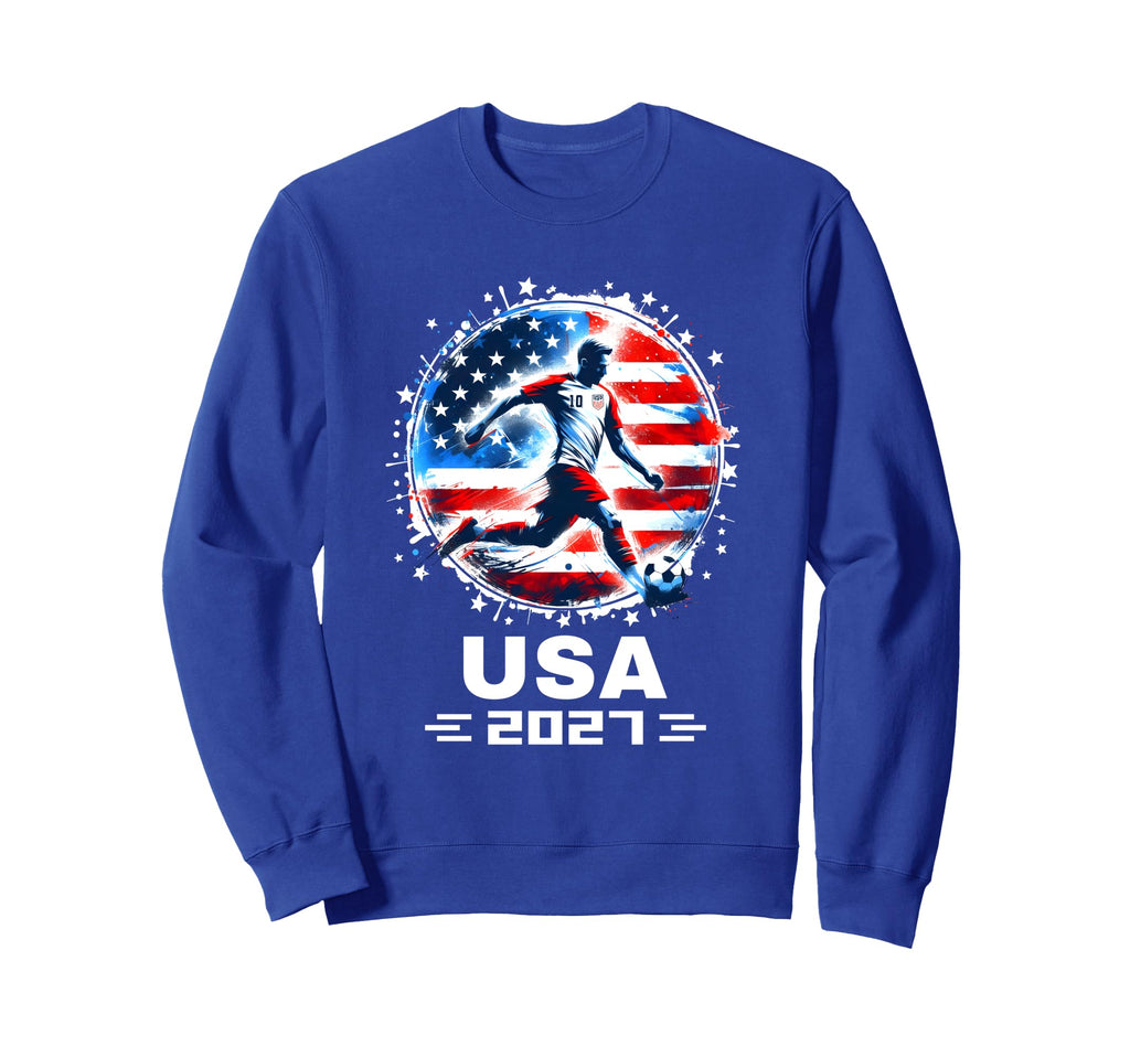 American Flag Soccer Team Soccer Sweatshirt - Minimalist Print for Adults - T-Shirt, Sweatshirt, Hoodie
