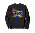 Splash Art Boombox Old School 80S Sweatshirt - Casual Everyday Wear Unisex - T-Shirt, Sweatshirt, Hoodie