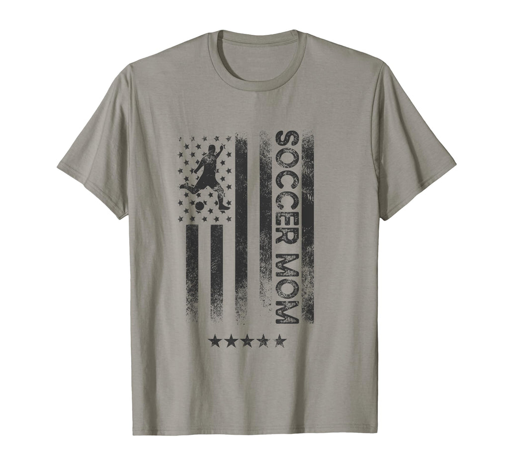 Usa American Flag Soccer Mom T-Shirt - Novelty Apparel Unisex - T-Shirt, Sweatshirt, Hoodie