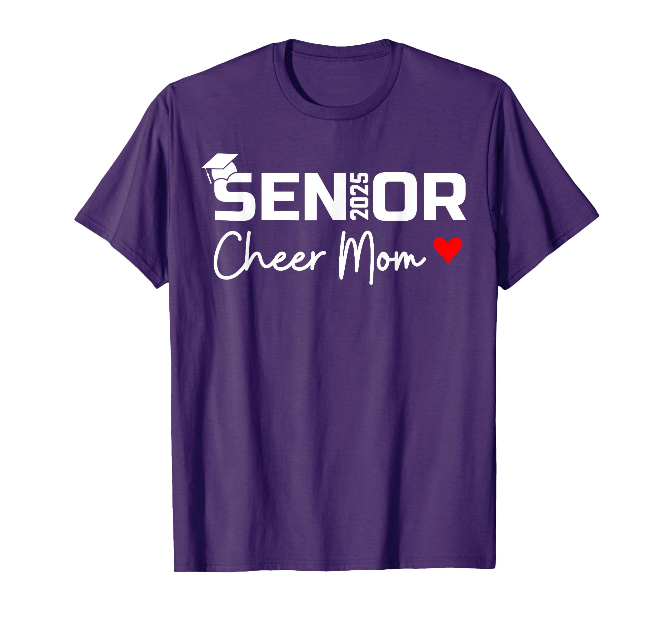 Proud Cheer Mom Class 2025 Senior T-Shirt - Minimalist Print Unisex - T-Shirt, Sweatshirt, Hoodie