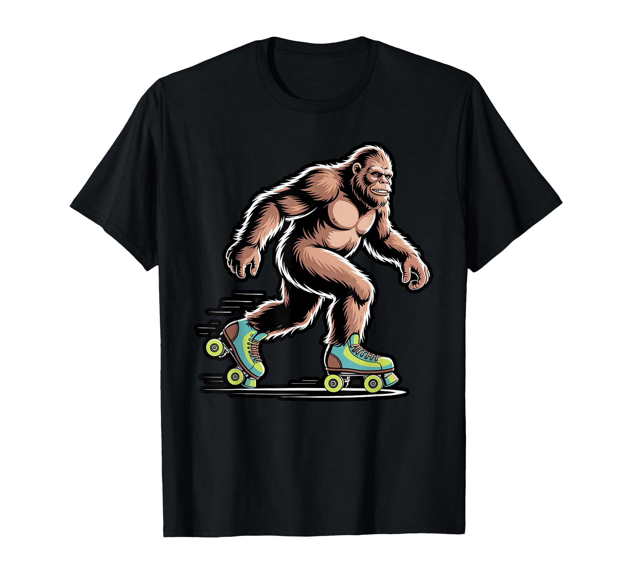 Roller Skating Bigfoot Funny T-Shirt - Graphic Print for Adults - T-Shirt, Sweatshirt, Hoodie