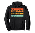 Eat Sleep Stop Goals Repeat Soccer Sport Hoodie - Minimalist Print Unisex - T-Shirt, Sweatshirt, Hoodie