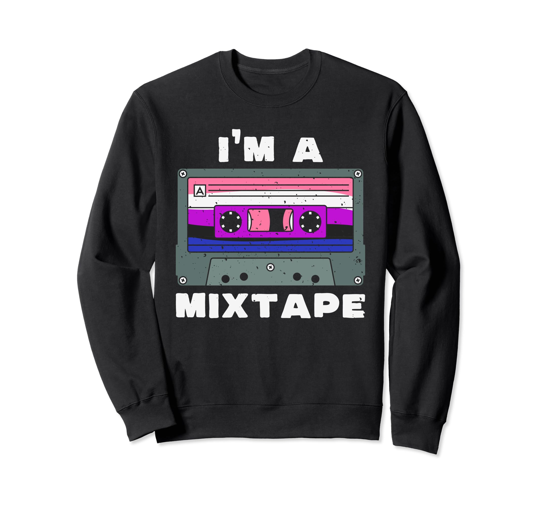 Im Mixtape Genderfluid Flag Sweatshirt - Custom Art Print for Adults - T-Shirt, Sweatshirt, Hoodie