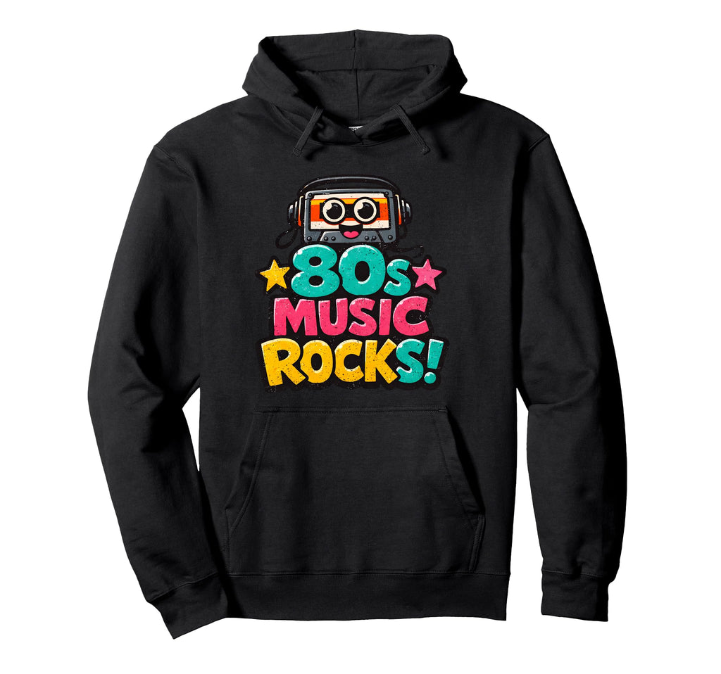 80S Music Rocks Cassette Tape Funny Hoodie - Graphic Print Unisex - T-Shirt, Sweatshirt, Hoodie