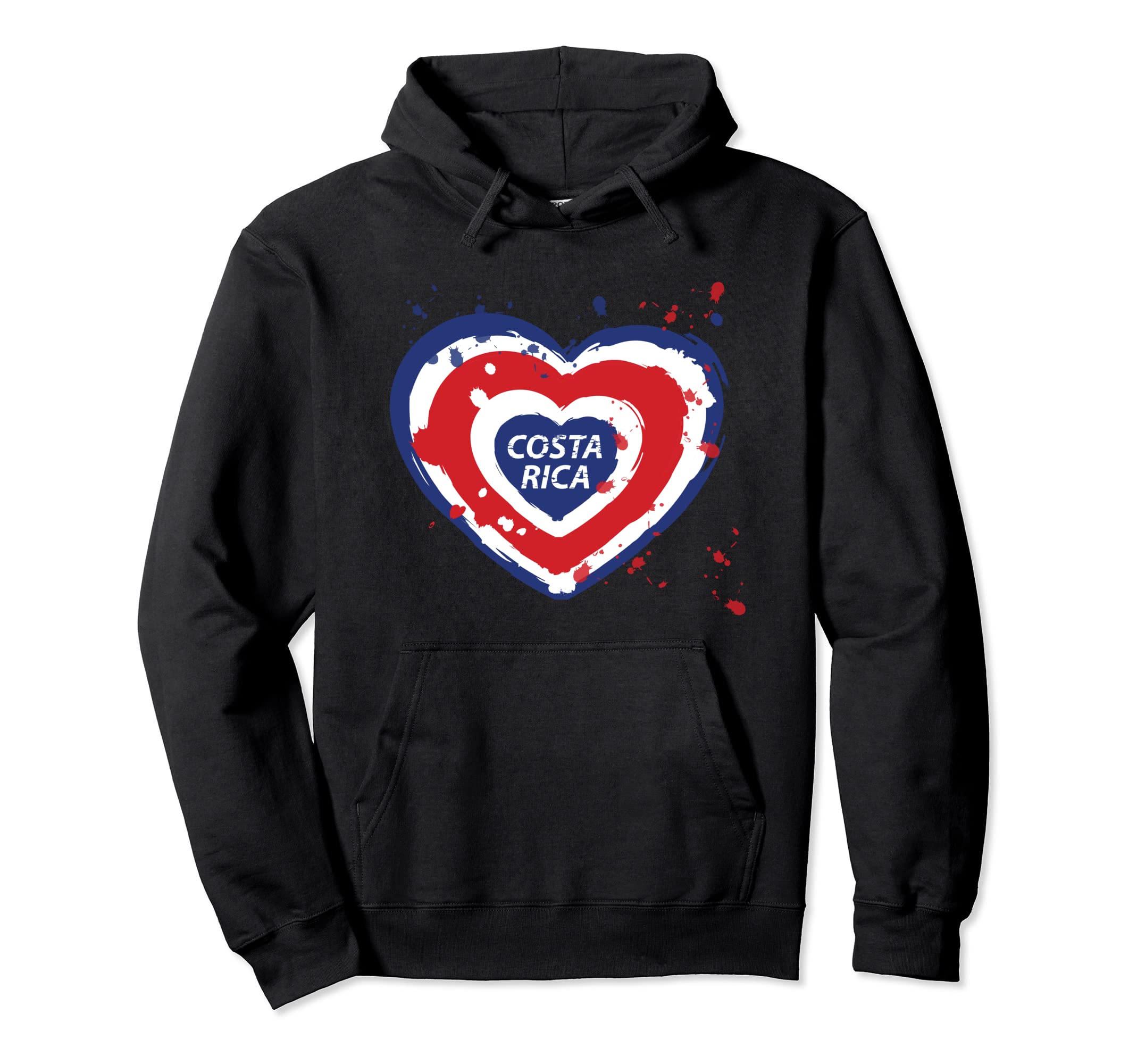 Costa Rica Flag Heart Shape Soccer Hoodie - Streetwear Style Men Women - T-Shirt, Sweatshirt, Hoodie