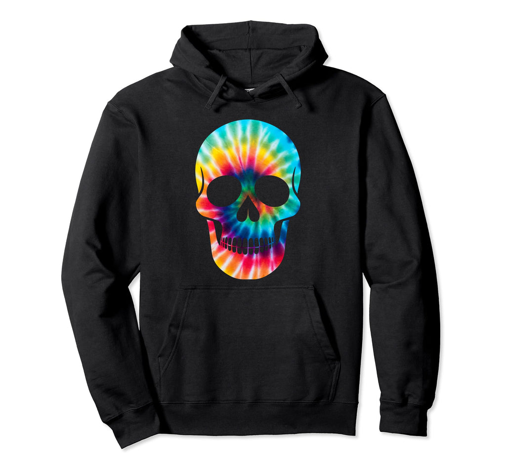 Funny Skull Tie Dye Psychedelic Hippie 60S Hoodie - Trendy Graphic Unisex - T-Shirt, Sweatshirt, Hoodie